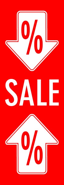 Plakat/Banner "SALE %" 138x48 cm