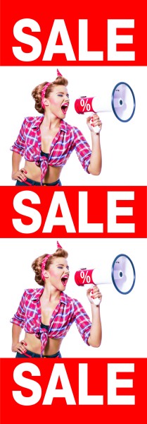 Plakat/Banner "SALE" 138x48 cm